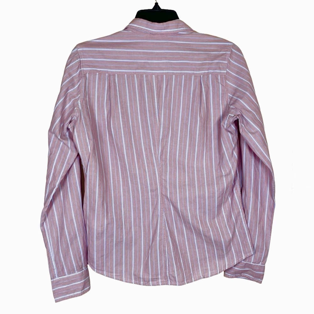 Frank & Eileen Barry Button Down Shirt Small Pink Blue Stripe - Picture 2 of 6